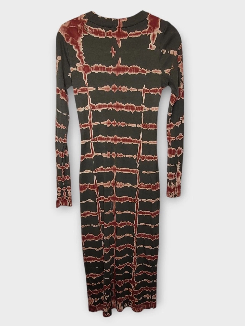 Young Fabulous & Broke Long Sleeve Ribbed Tie-Dye Midi Dress – Size M